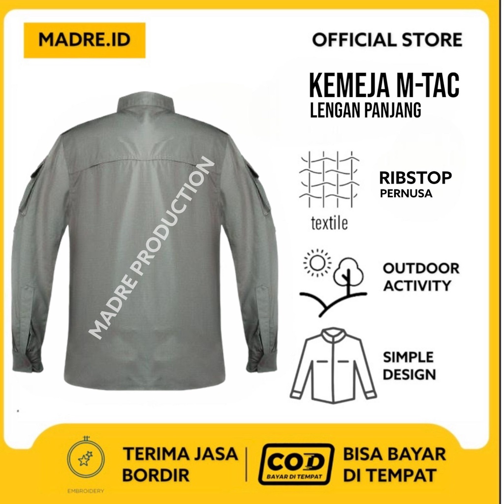 KEMEJA TACTICAL M TAC ORIGINAL - TACTICAL PREMIUM KATUN PERNUSA