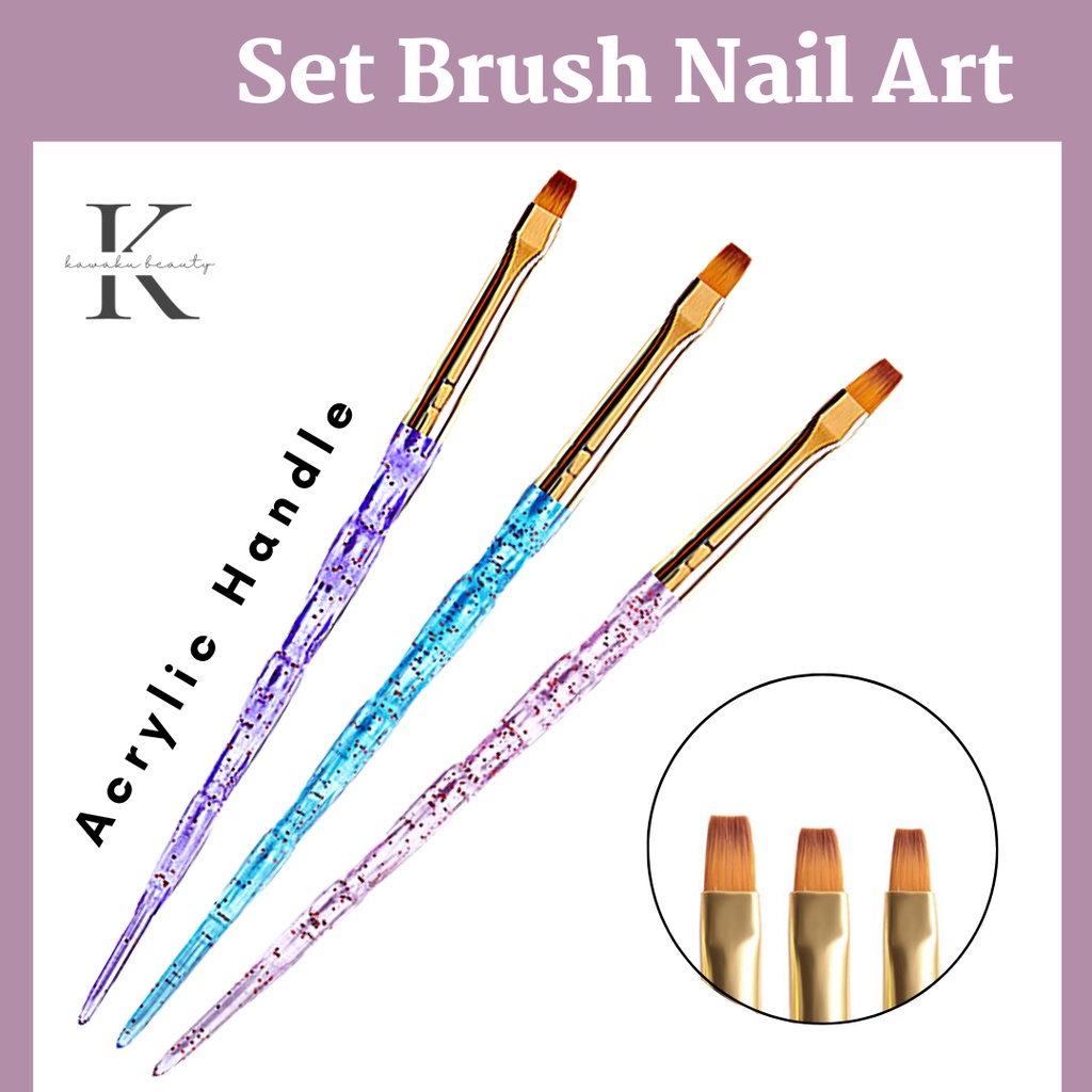 Brush Kuas Nail Art Flat Top Magic (NP-22)