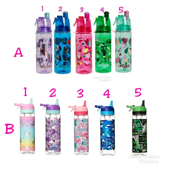 SMIGGLE GRINS SPRITZ DRINK BOTTLE - BOTOL MINUM SMIGGLE