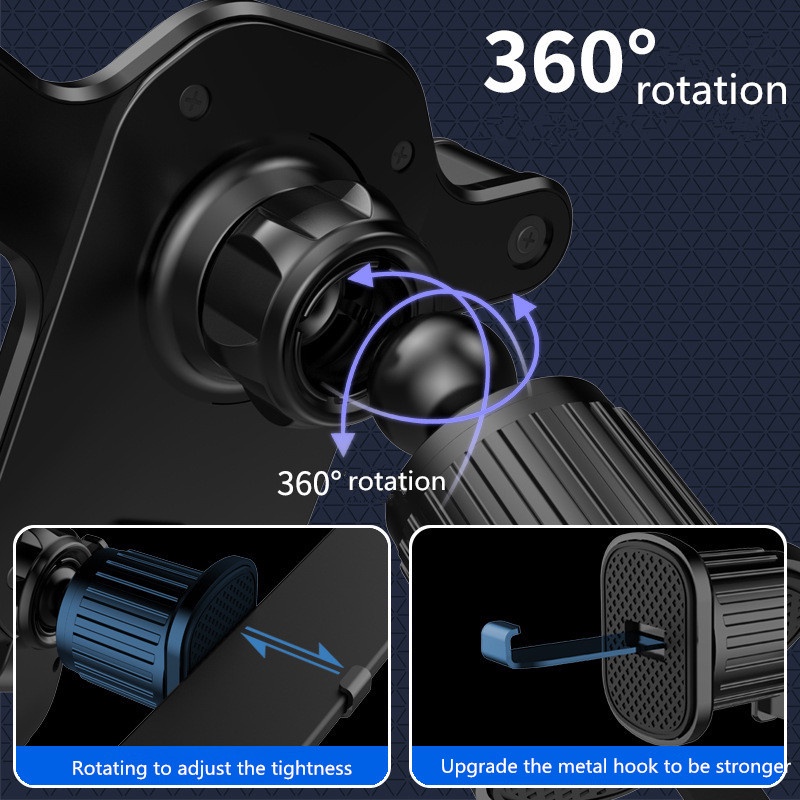 1 Pc Bracket Dudukan Handphone GPS Universal Adjustable Dengan Pengait Untuk Blower Ac Mobil