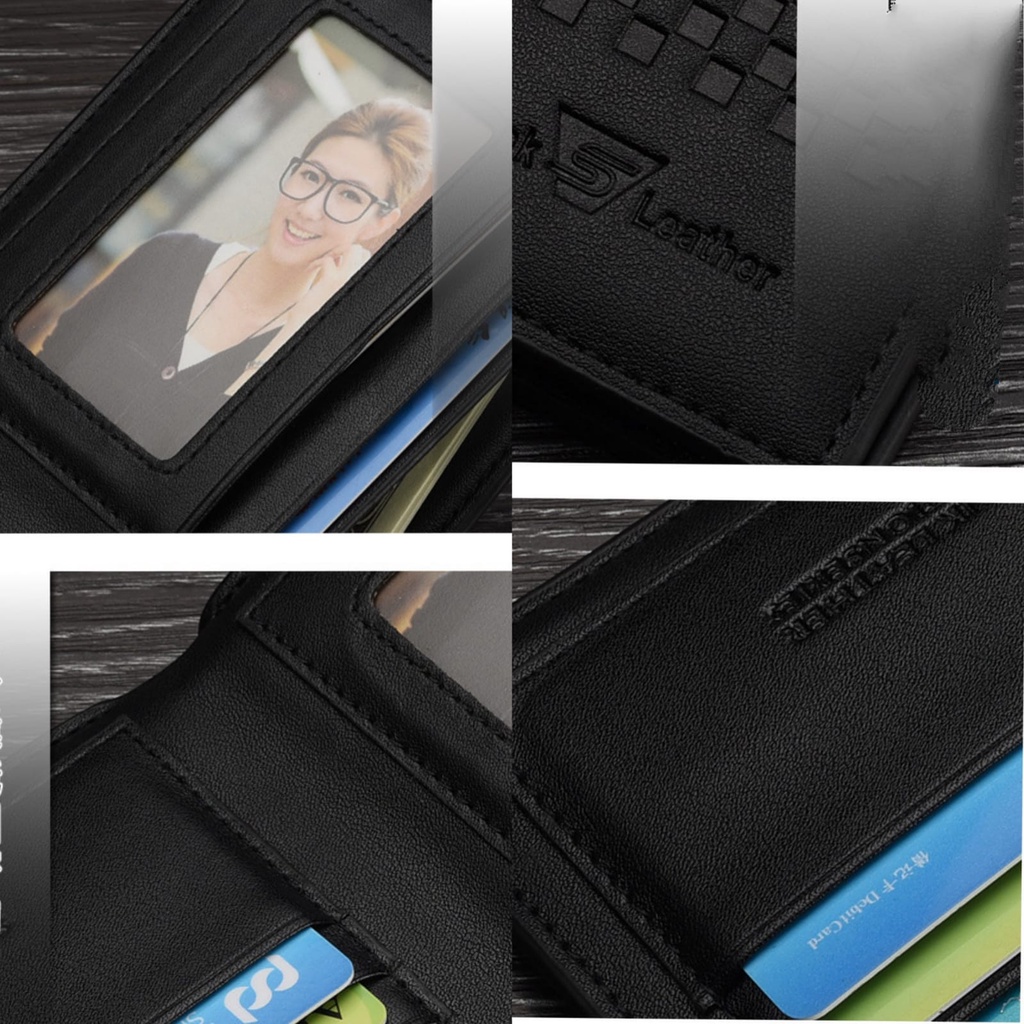 DOMPET LIPAT PRIA KULIT SIMPLE WA605B5 DEWASA REMAJA PREMIUM HITAM RAPTURO KECIL COWOK KEREN KARTU KOIN PENDEK LAKI DISTRO MURAH KEKINIAN TERBARU BRANDED BATAM