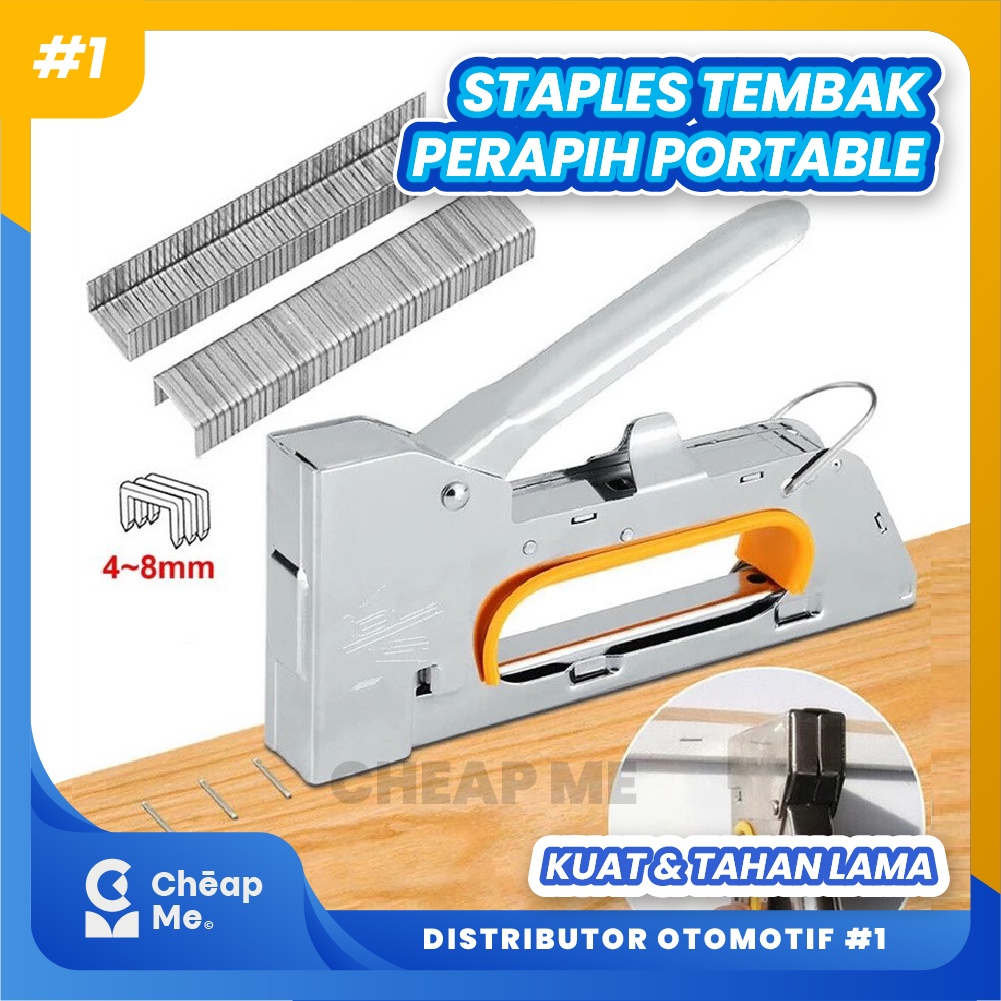 Staples Tembak Staple Gun Tacker Jok Motor Steples Stepler Tembak / Alat Penjepit Perapih Dekorasi S