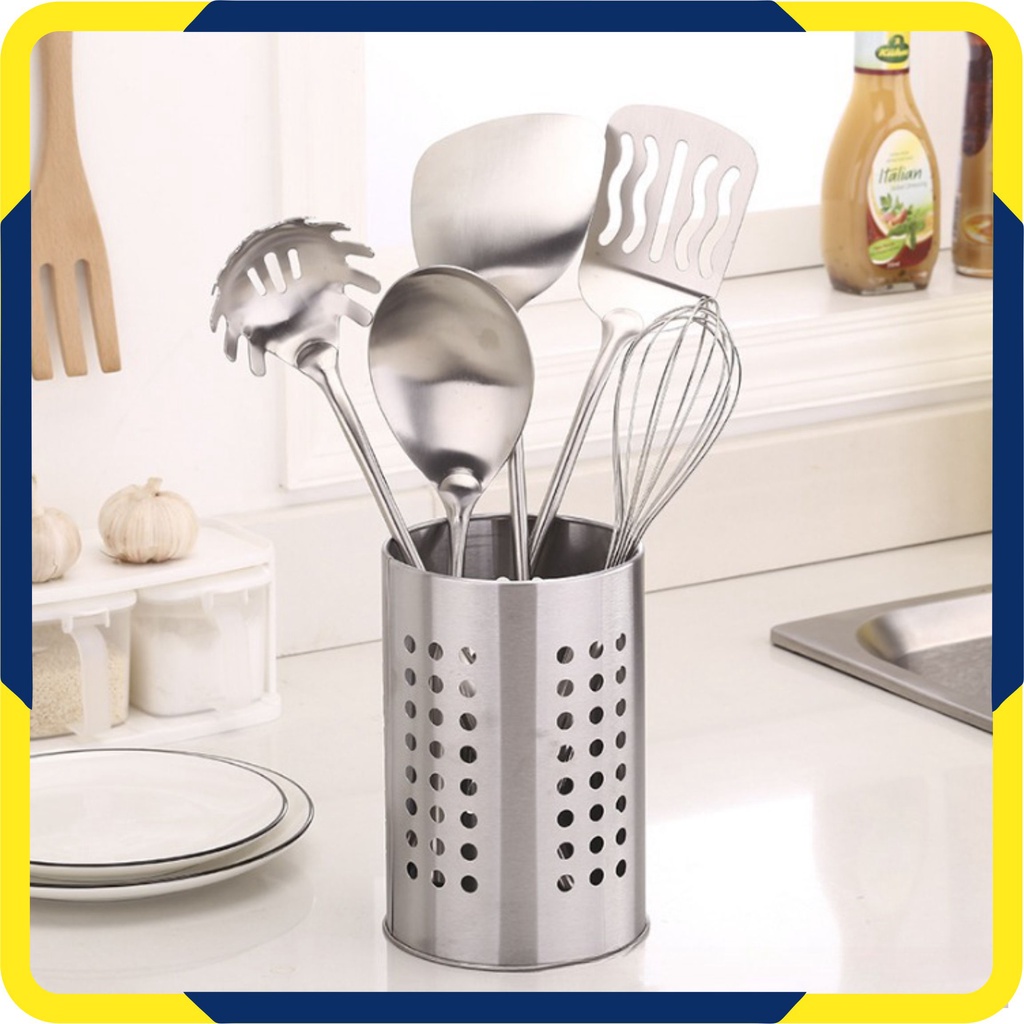 Murah Lebay S277 Wadah Tempat Peralatan Makan Sendok Garpu Sumpit Sutil Bahan Stainless Steel