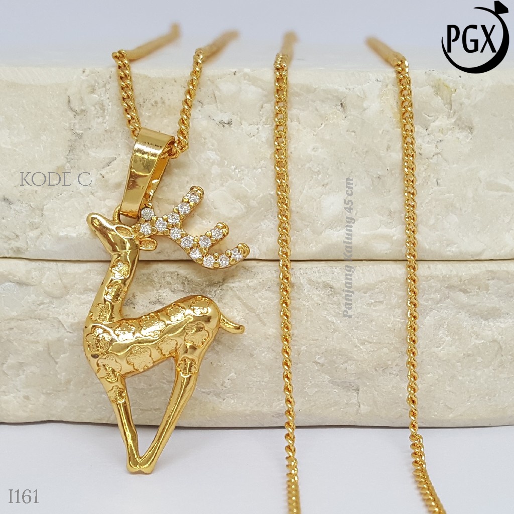 PGX Liontin Kalung Xuping Wanita Perhiasan Lapis Emas Aksesoris Fashion - I161