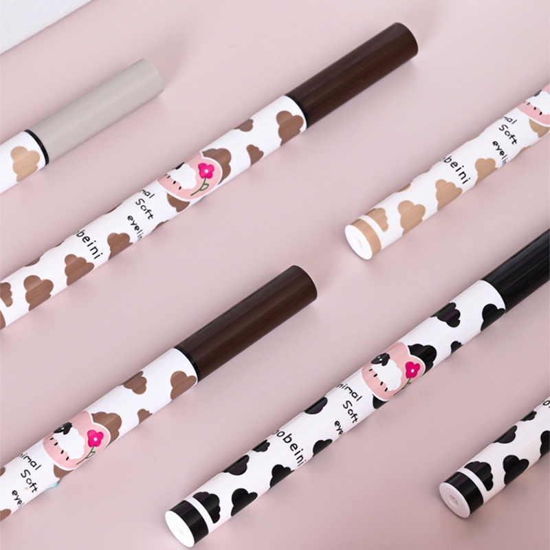 Waterproof Eyeliner Tahan Hingga 24 Jam Soft Tip Brush Hitam eyeliner spidol Silver Swirl Series Perfect Black Waterproof Eyeliner Pen | Eyeliner