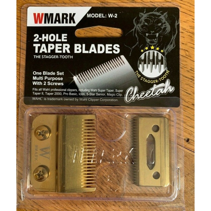 21 WMARK W2 - 2-Hole Taper Blades - Multipurpose Blade Set - Gold Edition