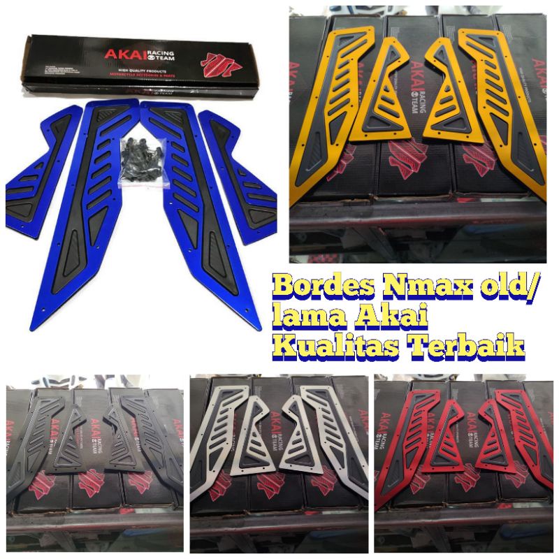 Bordes/ Karpet Nmax Old/Lama pijakan Kaki Nmax old Akai Racing