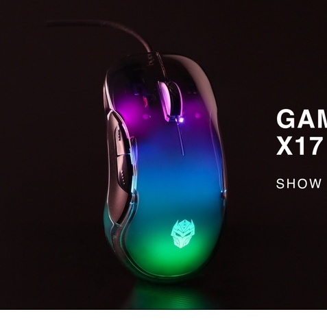 Mouse Gaming Rexus BARA X17 Crystal RGB 8 Button Macro Sensor IC Instant A825 DPI 7200