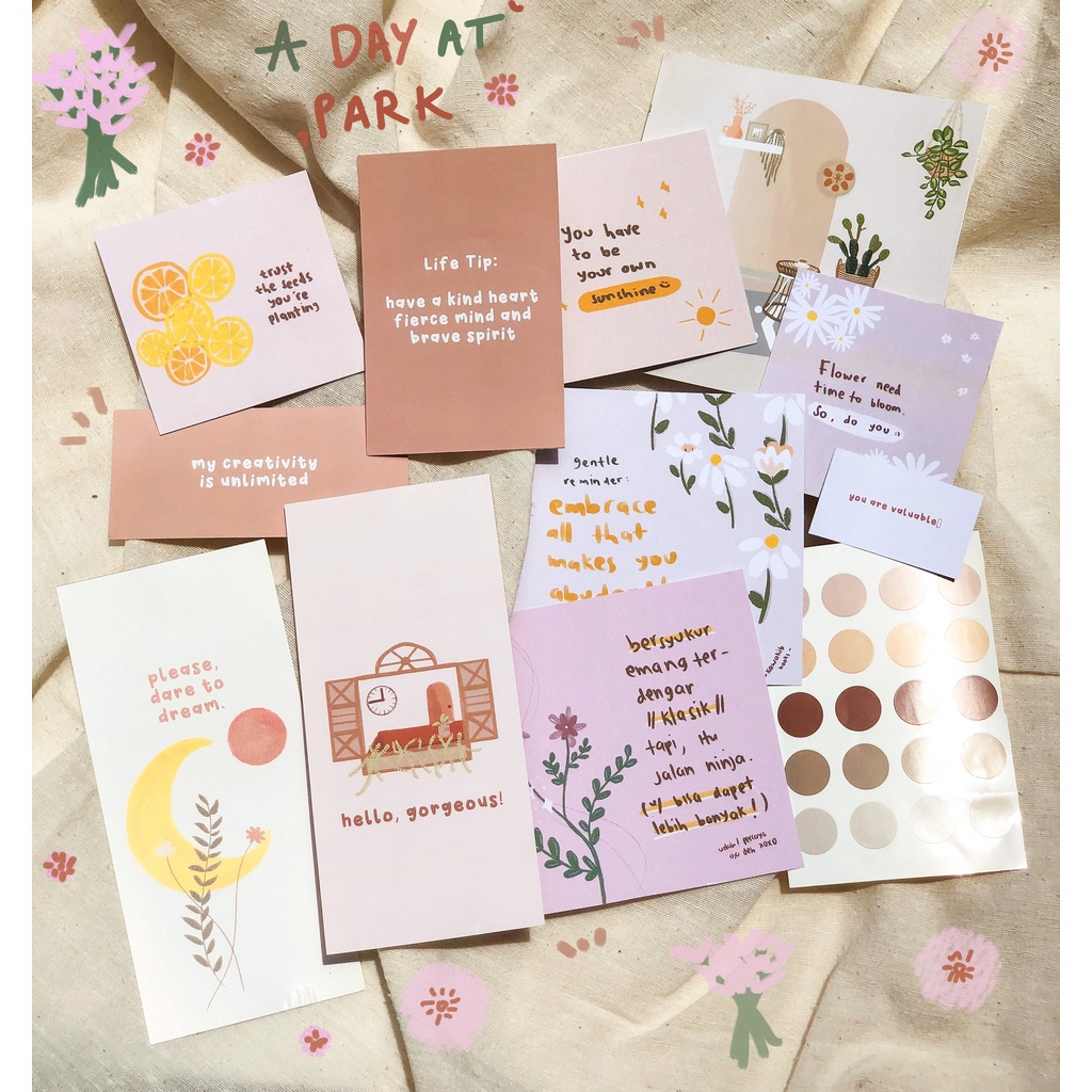 

A Day At Park Post Card Aesthetic / Wall Decor