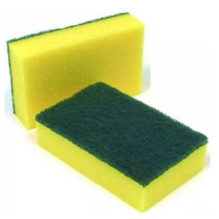 Busa Cuci Piring Sponge Spon Kuning Busa Spons 2 Sisi (Harga satuan / per 1 pcs)