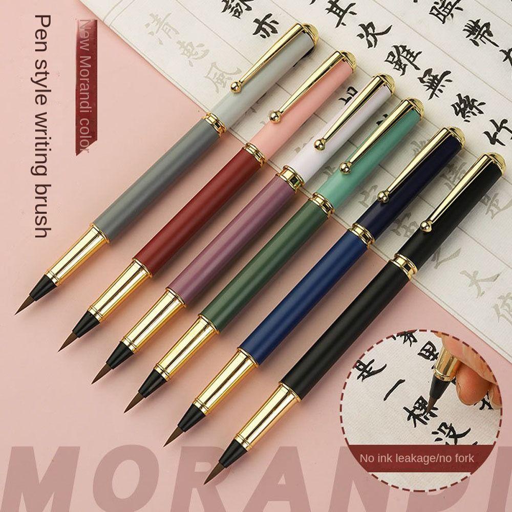 [Elegan] Kaligrafi Pen Brushes Profesional Untuk Seni Menggambar Artis Logam Lembut Rambut Cina Brushes