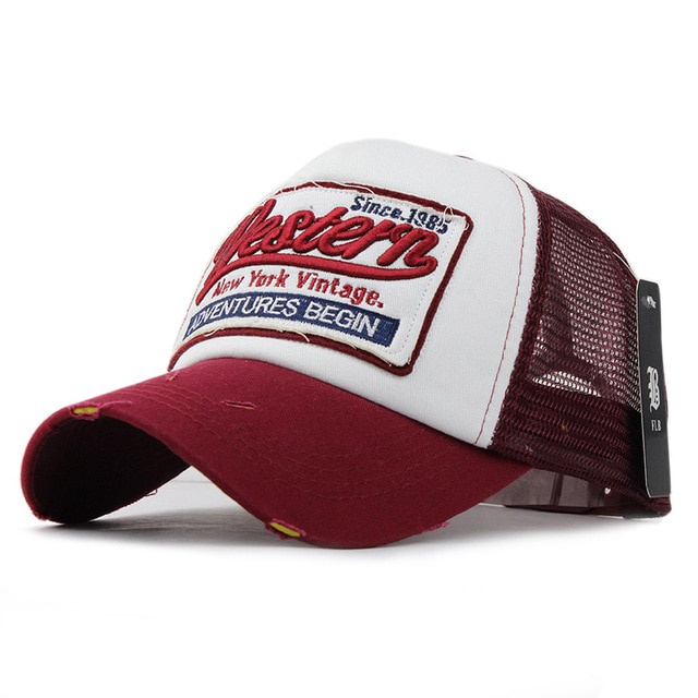 FLB Topi Trucker Mesh Model Western New York - F207 - Red