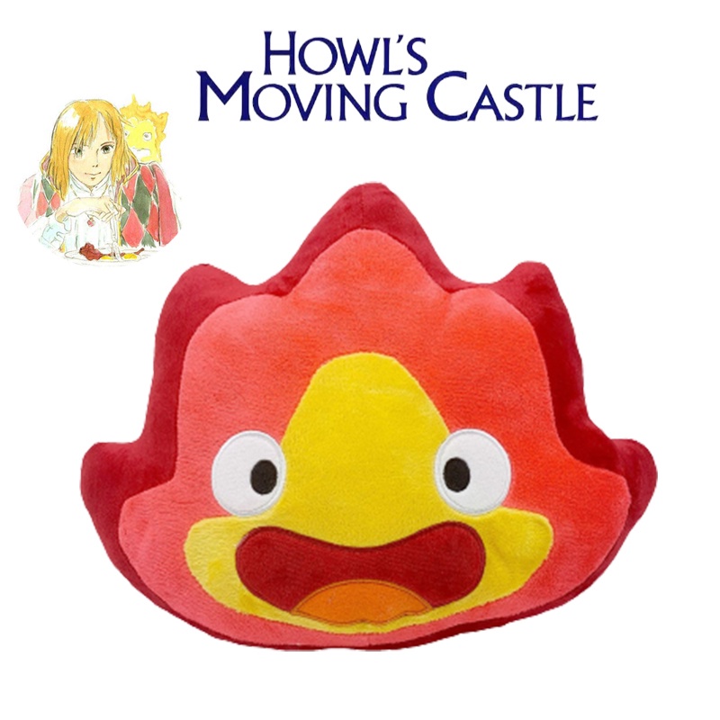 12*10in Calcifer Plush Toy Fire Demon Soft Stuffed Dolls Kids Baby Birthday Xmas Gifts