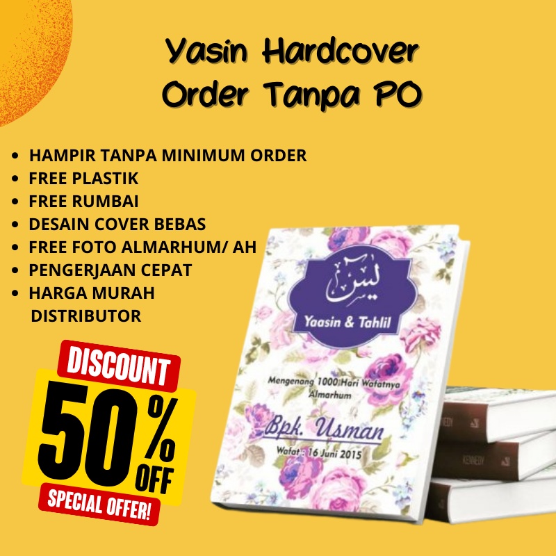

Cetak Yasin Hardcover Termurah | Sampul Fullcolor | Hampir Tanpa Minimum Order | Super Cepat