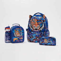 Smiggle Hey Tiger Blue Backpack Lunchbox Pencil Case