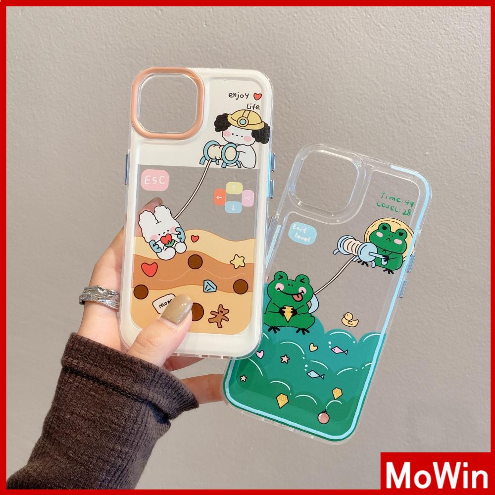 For iPhone 14 Pro Max iPhone Case Thickened TPU Soft Case Clear Case Shockproof Plating Button Cute Cartoon Compatible For iPhone 13 Pro Max 12 Pro Max 11 Pro Max 7plus XR xs max