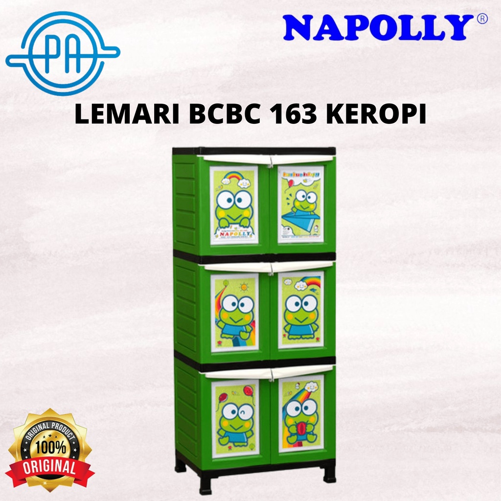 LEMARI PLASTIK NAPOLLY BCBC 163 KREC KEROPI 4SUSUN