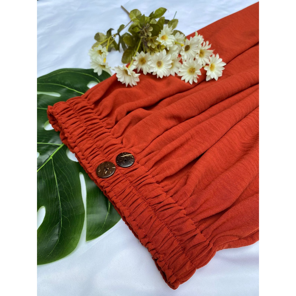 KULOT CRINKLE HIGHWAIST FLOWY KALLYOUTFIT / celana kulot crinkle / celana kulot crinkle premium / celana kulot crinkle jumbo / celana kulot crinkle airflow / celana kulot crinkle kancing 2