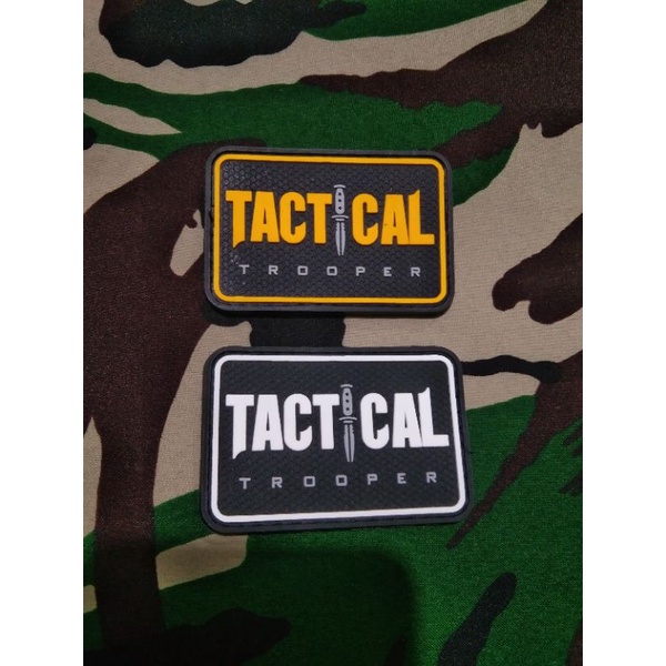 patch RUBBER LOGO TACTICAL /asesor topi tas tempelan perekat