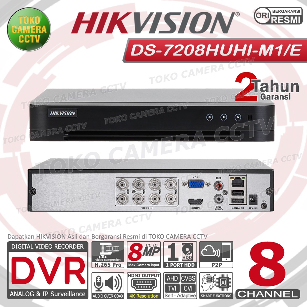 PAKET CCTV HIKVISION 5MP DUAL LIGHT AUDIO COLORVU 8 CHANNEL 6 KAMERA