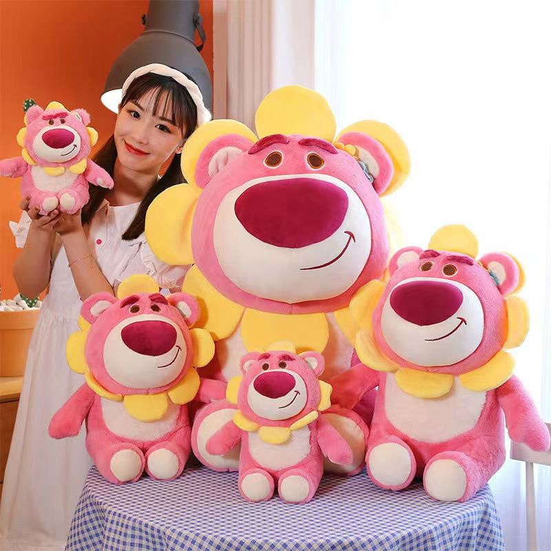 BONEKA LOTSO BUNGA FLOWER BERUANG MERAH PINK TOY STORY IMPOR