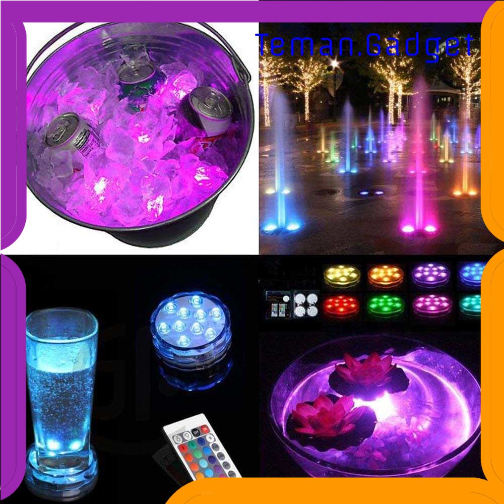 TG-LMP Sxzm Lampu LED RGB Waterproof Submersible 7.5W 10 LED 4 PCS - XY635