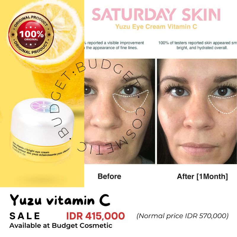 eye cream SATURDAY SKIN YUZU VITAMIN C BRIGHT EYE CREAM