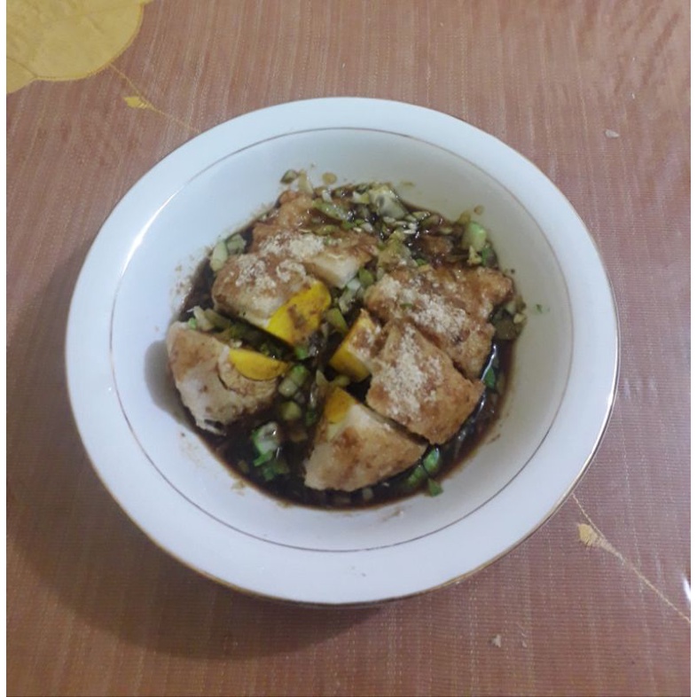 

Pempek Palembang asli ikan, pempek kapal.selam 2pcs + cuko