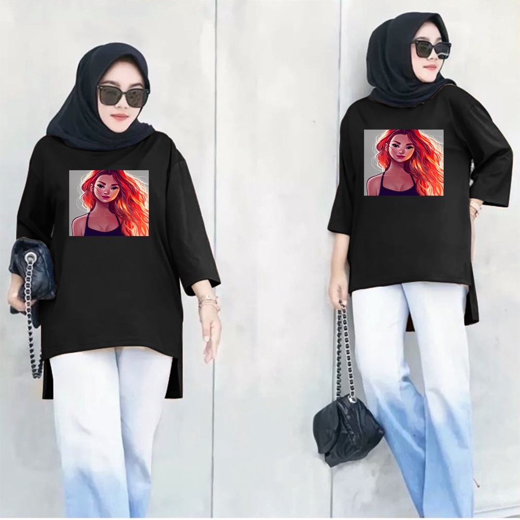 GSC - Long Tunik ANIME 015 / Tunik wanita dewasa / Tunik wanita jumbo / Tunik wanita hijab's wamone / Tunik terbaru