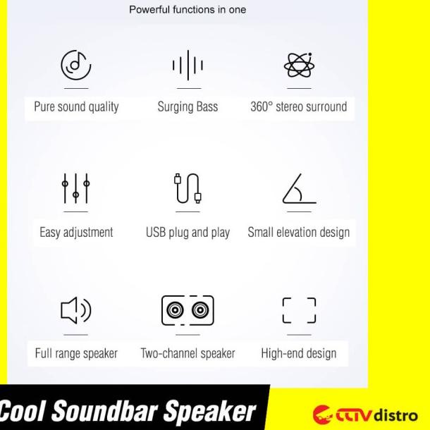 A20 Speaker USB Soundbar Speker Aktif Spiker Laptop PC Komputer Bass