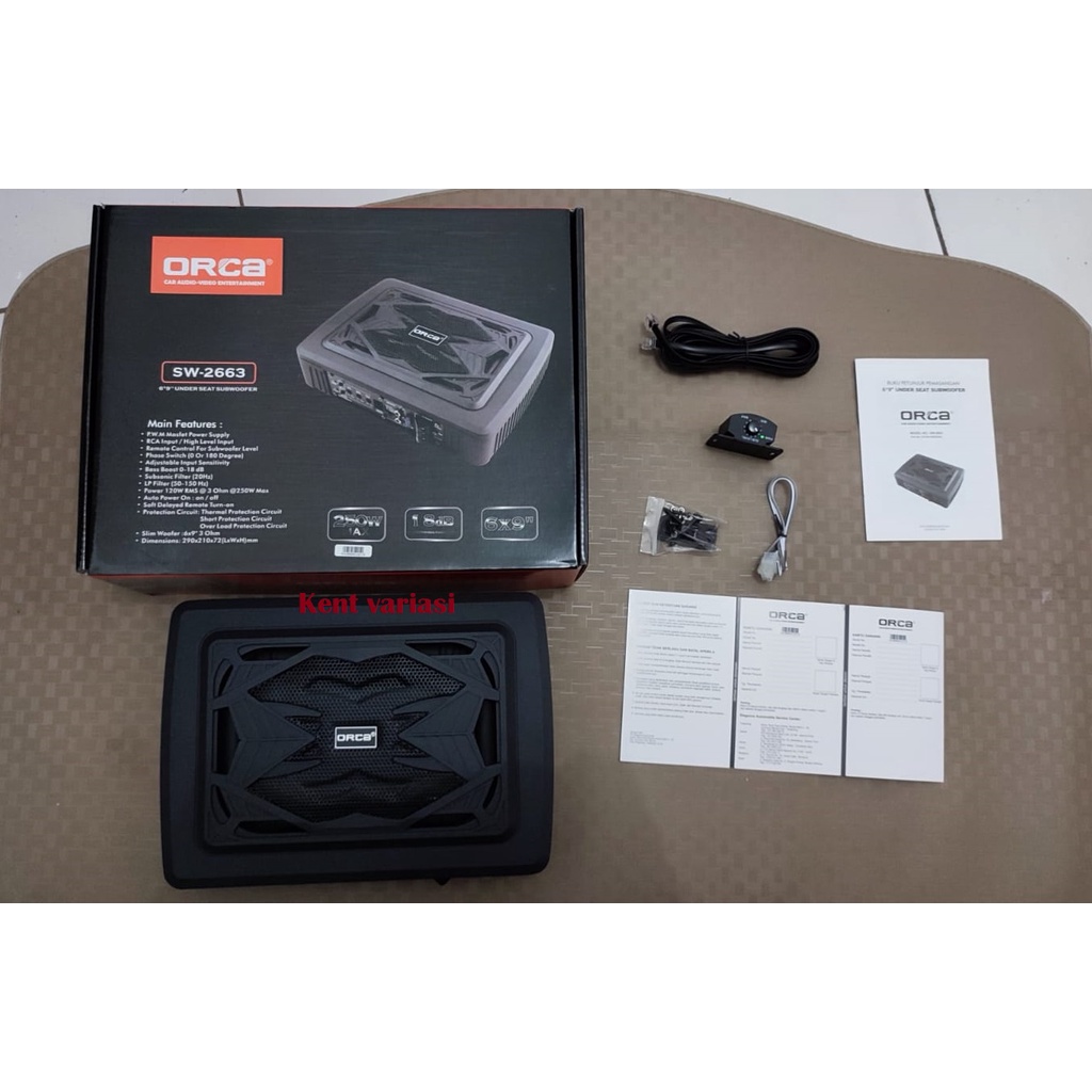 Subwoofer Kolong Aktif ORCA SW-2663 6.9 inch - Slim Bass Kolong Universal