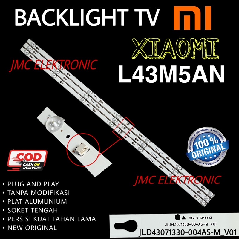 BACKLIGHT TV LED XIAOMI L43M5AN L-43M5AN LAMPU LED 43 INC 7K MI XIAOMI