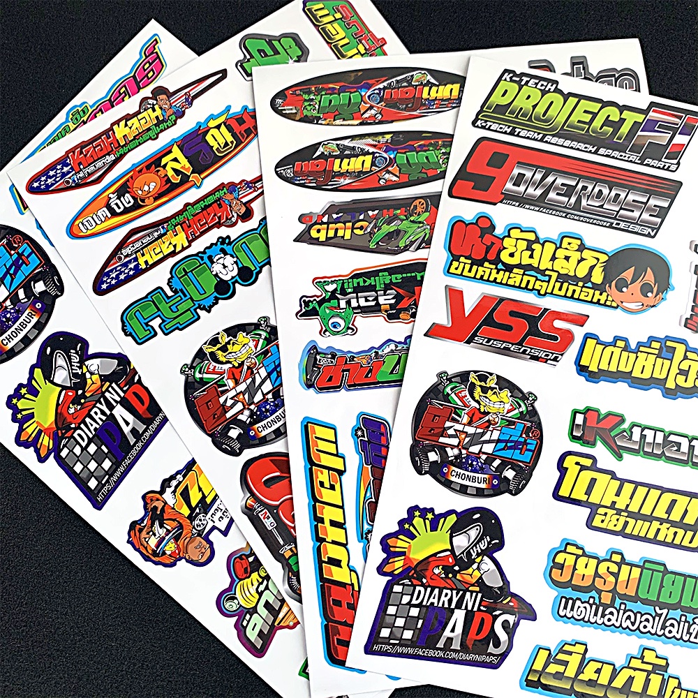 57 Pcs Stiker Thailand Stiker Tampilan Thailand Yamaha Honda Suzuki Stiker Sepeda Motor Mio Wave100 Click 125i 150i Aerox Vario PCX