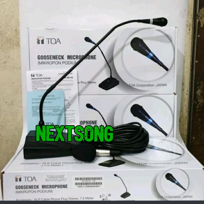 {MusikStore} MIC MEJA TOA ZM 380 AS MIC PODIUM MIC MIMBAR ORIGINAL Berkualitas