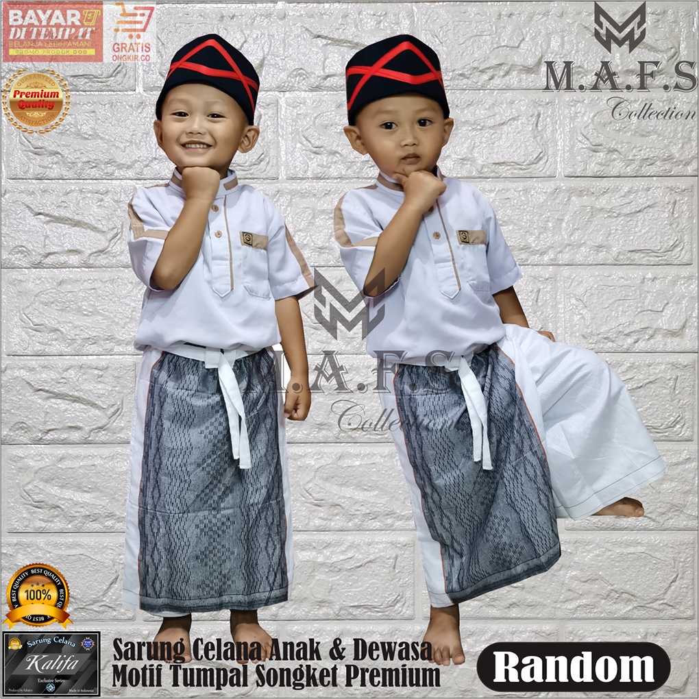 SARUNG CELANA ANAK USIA 1-7 THN MOTIF TUMPAL SONGKET PREMIUM KALIFA