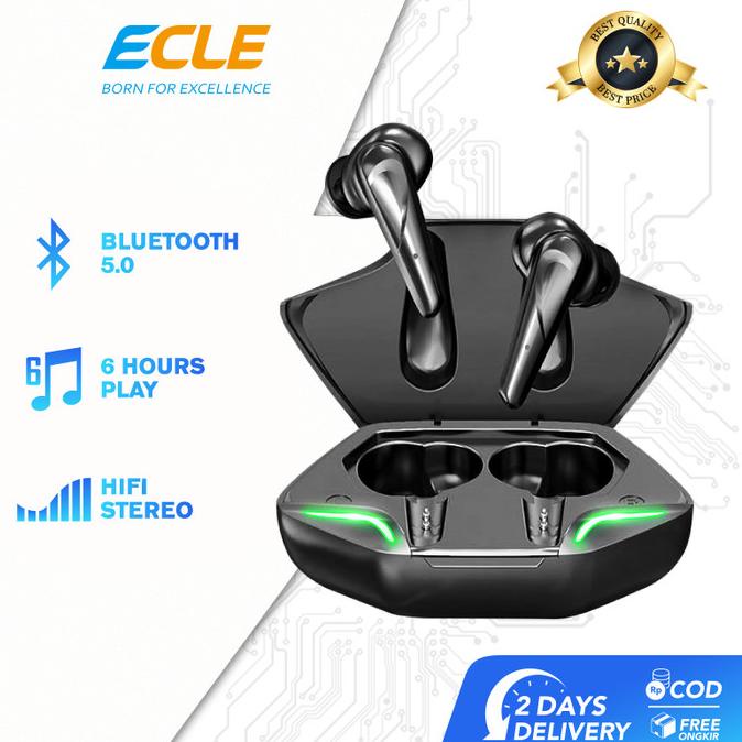 TERLARIS ECLE TWS Gaming Bluetooth Earphone Touch Wireless Charging Earbuds /AMPLIFIER BLUETOOTH/AMPLIFIER MINI/EARPHONE BLUETOOTH/EARPHONE GAMING/EARPHONE WIRELESS