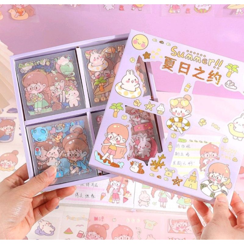 

Sticker Lucu Tumblr Aesthetic Jurnal Botol Motif Summer Ecer Murah