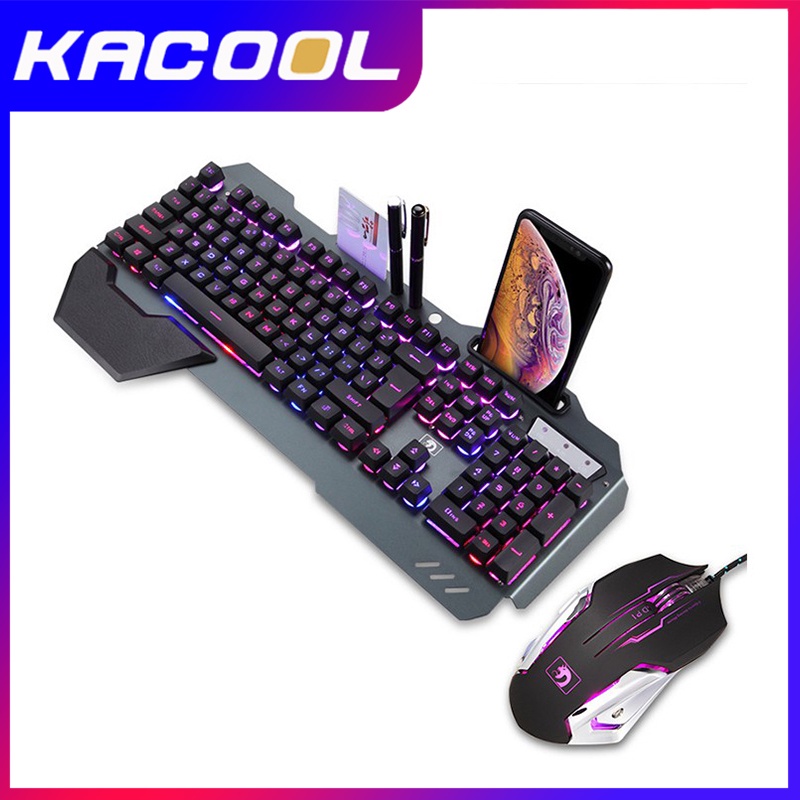 Keyboard Gaming 618 Set Keyboard Dan Mouse Gaming Berkabel Dengan 16 Jenis Efek Lampu Latar Dan Beberapa Urutan Tombol Pintasan