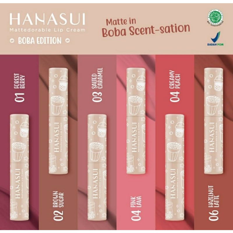 LIPCREAM HANASUI | LIPTINT | BOBA | HANASUI MATTERODABLE LIPCREAM