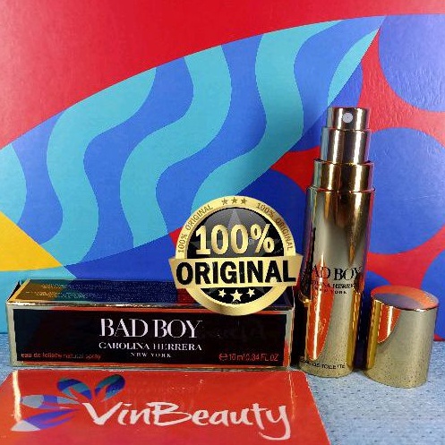 TraveL Spray Parfum OriginaL CH Bad Boy EDT 10 ml For Men Murah