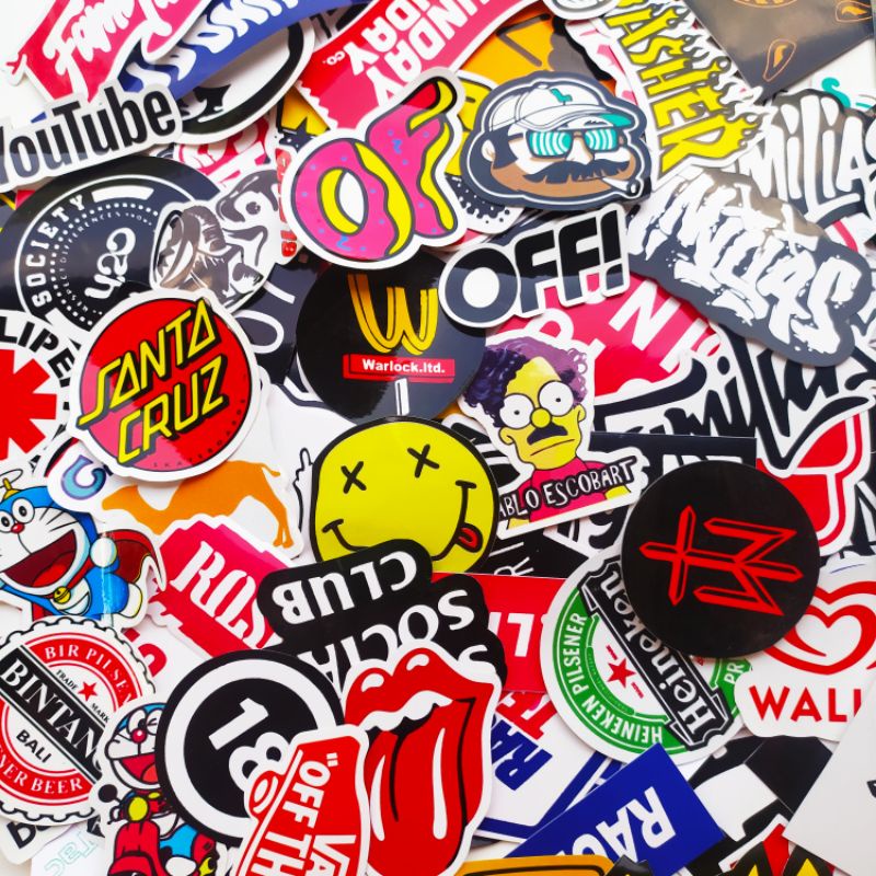 

Paket stiker brand random isi 125 picis