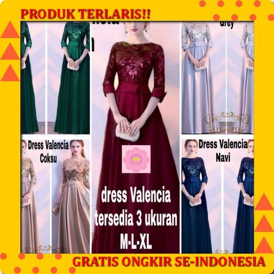 Set Dress Brukat Tile Bordir Mutiara Dealova | Dress Pesta Natal Gaya Wanita Korea 2022 Terbaru Simp