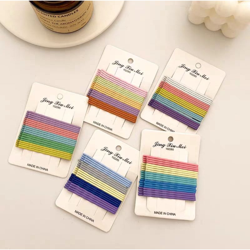 [20pcs] Jinuo Jepit Rambut Korea  Lidi Premium Import / Jepitan Rambut Hairpin Tiptop Hits Jepit lidi korea import Card Color Full