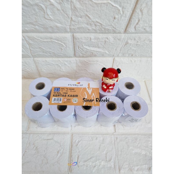 

1 pak = 10 roll!! 58x48x18mm!! NON THERMAL!! BAHAN KERTAS!! Kertas telstruk 58x48/kertas struk register roll/kertas kasir/telstruk/kertas telstruk/kertas kasir paperline
