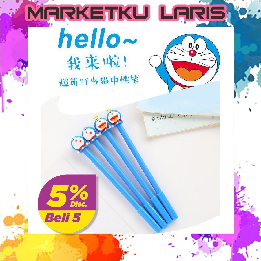 

MKL - Pena Karakter Doraemon Lucu Kepala Pen Pulpen Ballpoint Anak Hitam Sekolah Murah Bolpen R078