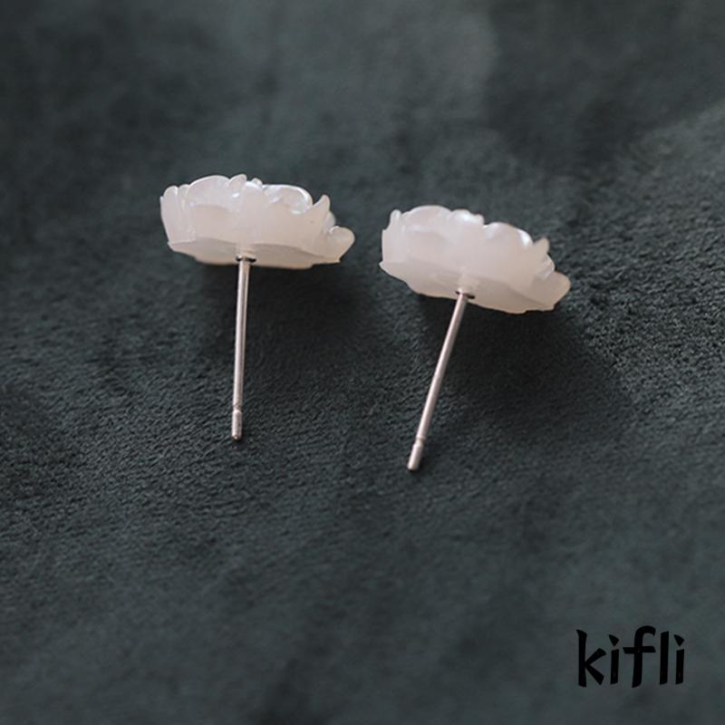 【kifli】Anting Stud Desain Mawar Bahan 925 Sterling Silver