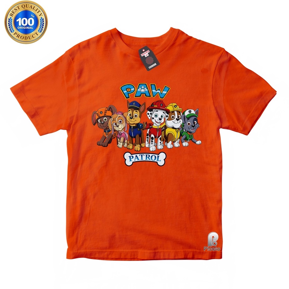 BAJU ANAK KAOS ATASAN ANAK PAW PATROL BAHAN COTTUN (Free Nama)