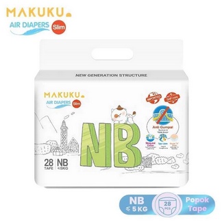 Makuku Air Diapers Slim Tape Nb28 / Toko Makmur Online