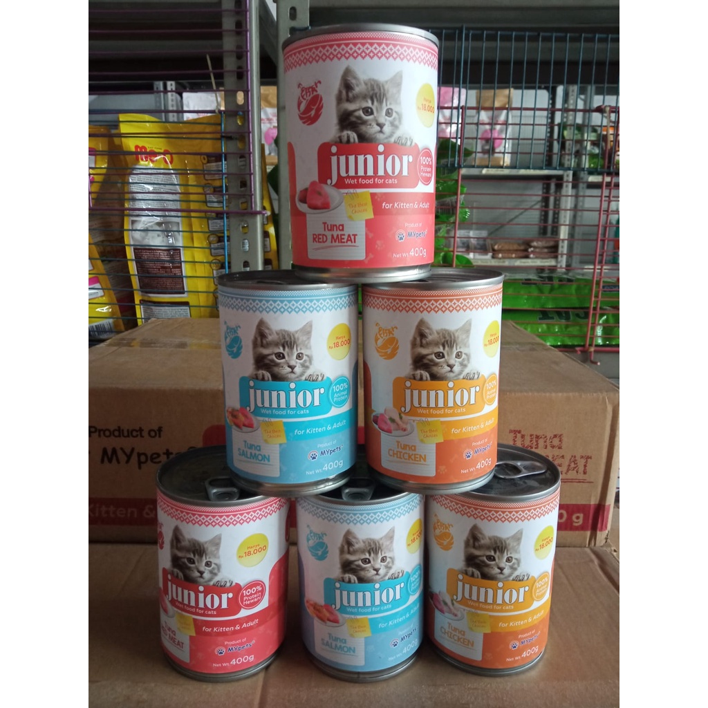 MAKANAN KUCING BASAH JUNIOR KALENG 400 GRAM