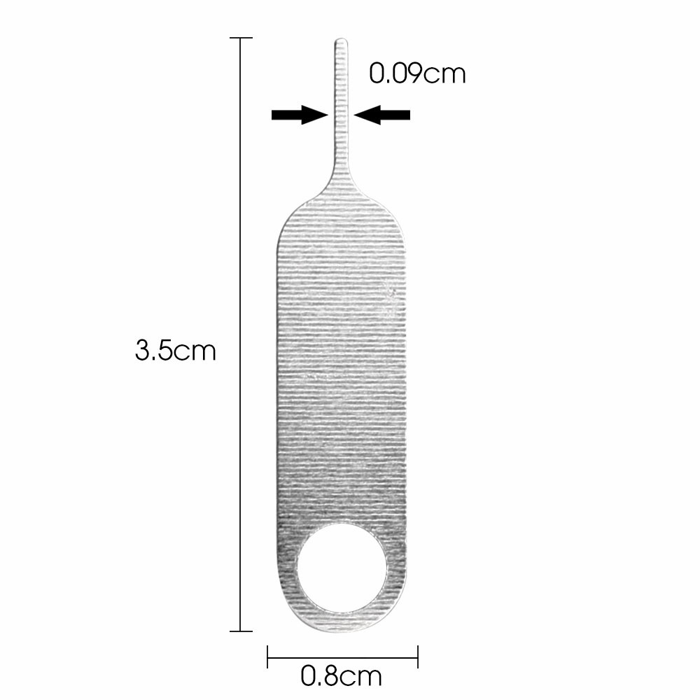 Pin Kartu SIM Anti Hilang Bahan Stainless Steel Dengan Lubang Untuk Aksesoris Ponsel Universal